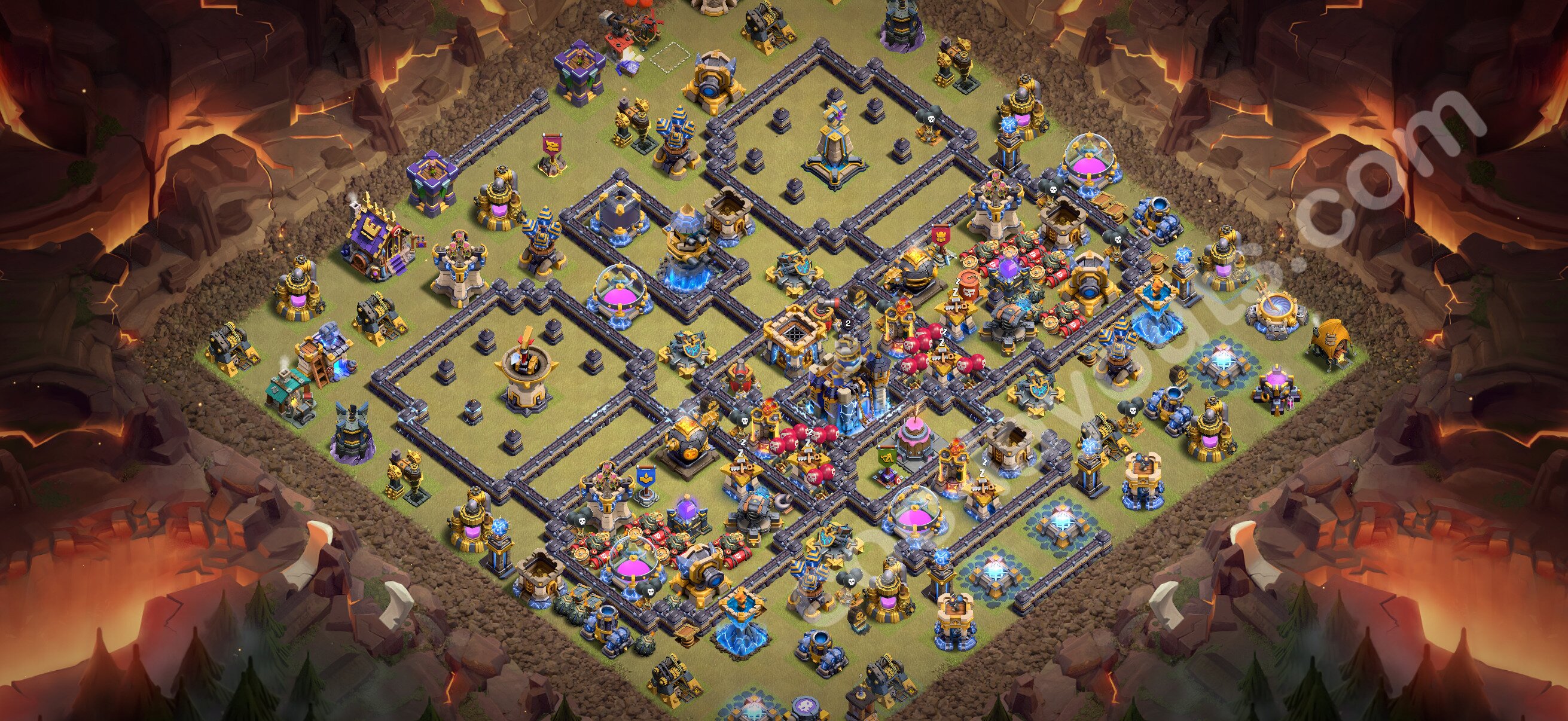 TH18 War Base #191 – TH18 layout preview