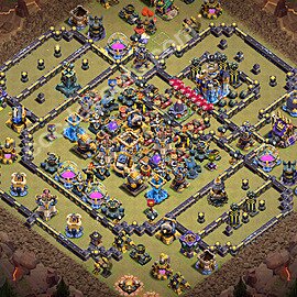 TH18 Anti 3 Stars CWL War Base Plan with Link, Copy Town Hall 18 Design 2026, #118