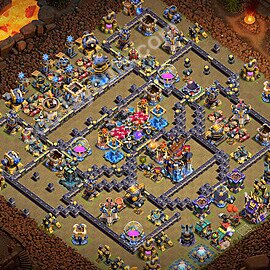 TH18 Anti 3 Stars CWL War Base Plan with Link, Copy Town Hall 18 Design 2026, #129