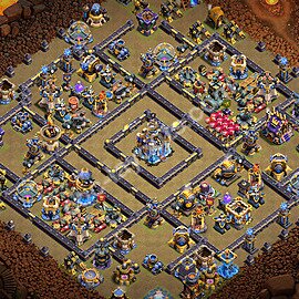 Top Anti 2 Etoiles Base de Guerre HDV 18 + Lien (Link), Anti Air / Electro Dragon 2026 gdc - Hôtel de Ville 18 Base Copier - #132