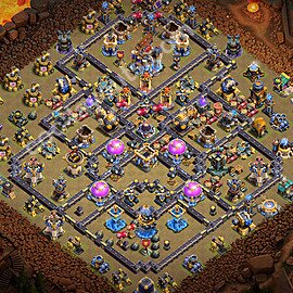 TH18 Anti 3 Stars CWL War Base Plan with Link, Copy Town Hall 18 Design 2026, #135