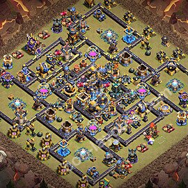 TH18 Anti 2 Stars CWL War Base Plan with Link, Hybrid, Copy Town Hall 18 Design 2026, #138