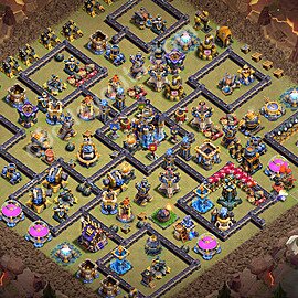 Die Maximal Clan War Base RH18 + Link, Anti 2 Sterne 2026 - COC Rathaus Level 18 Kriegsbase (CK / CW) - #145