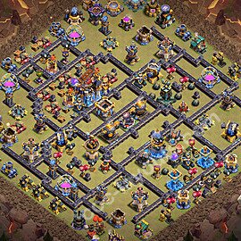 Die Anti 2 Sterne Clan War Base RH18 + Link 2026 - COC Rathaus Level 18 Kriegsbase (CK / CW) - #148