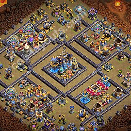 TH18 Anti 3 Stars CWL War Base Plan with Link, Copy Town Hall 18 Design 2026, #159