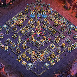 Top Anti 3 Etoiles Base de Guerre HDV 18 + Lien (Link) 2026 gdc - Hôtel de Ville 18 Base Copier - #166