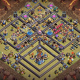 TH18 Anti 3 Stars CWL War Base Plan with Link, Copy Town Hall 18 Design 2026, #175