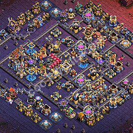 TH18 War Base Plan with Link, Copy Town Hall 18 CWL Design 2026, #178