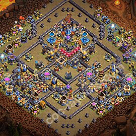 TH18 Anti 3 Stars CWL War Base Plan with Link, Copy Town Hall 18 Design 2026, #181
