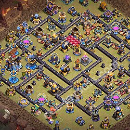 TH18 War Base Plan with Link, Copy Town Hall 18 CWL Design 2026, #184