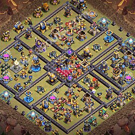TH18 Anti 2 Stars CWL War Base Plan with Link, Copy Town Hall 18 Design 2026, #185