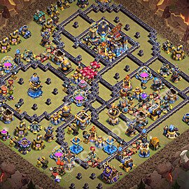 Diseño de aldea para Guerra Anti 3 Estrellas Ayuntamiento 18 Copiar, Anti Todo - COC TH18 Perfecta Distribucion 2026 + Enlace - #187