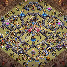 TH18 War Base Plan with Link, Anti Air / Electro Dragon, Copy Town Hall 18 CWL Design 2026, #189