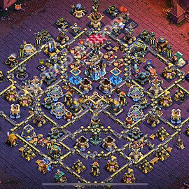 Diseño de aldea para Guerra Ayuntamiento 18 Copiar, Híbrido - COC TH18 Perfecta Distribucion 2026 + Enlace - #20