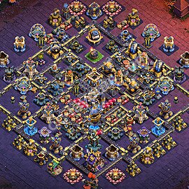 TH18 War Base Plan with Link, Anti Everything, Copy Town Hall 18 CWL Design 2026, #55