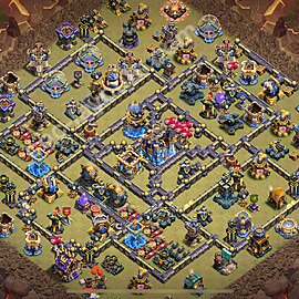 TH18 Anti 3 Stars CWL War Base Plan with Link, Copy Town Hall 18 Design 2026, #56