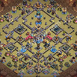 TH18 Anti 3 Stars CWL War Base Plan with Link, Copy Town Hall 18 Design 2026, #60