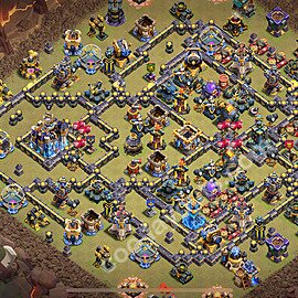 TH18 War Base Plan with Link, Anti Everything, Hybrid, Copy Town Hall 18 CWL Design 2026, #63