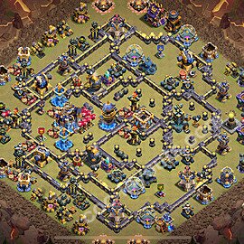 TH18 Anti 2 Stars CWL War Base Plan with Link, Copy Town Hall 18 Design 2026, #66