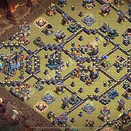 Diseño de aldea para Guerra Anti 3 Estrellas Ayuntamiento 18 Copiar, Anti Todo - COC TH18 Perfecta Distribucion 2026 + Enlace - #93