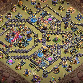 Diseño de aldea para Guerra Anti 2 Estrellas Ayuntamiento 18 Copiar - COC TH18 Perfecta Distribucion 2026 + Enlace - #98