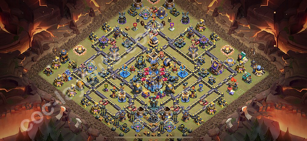 Ustawienie baza wojskowa TH18 z linkiem, Legenda Ligi - Ratusz poziom 18 - COC 2026 - #10