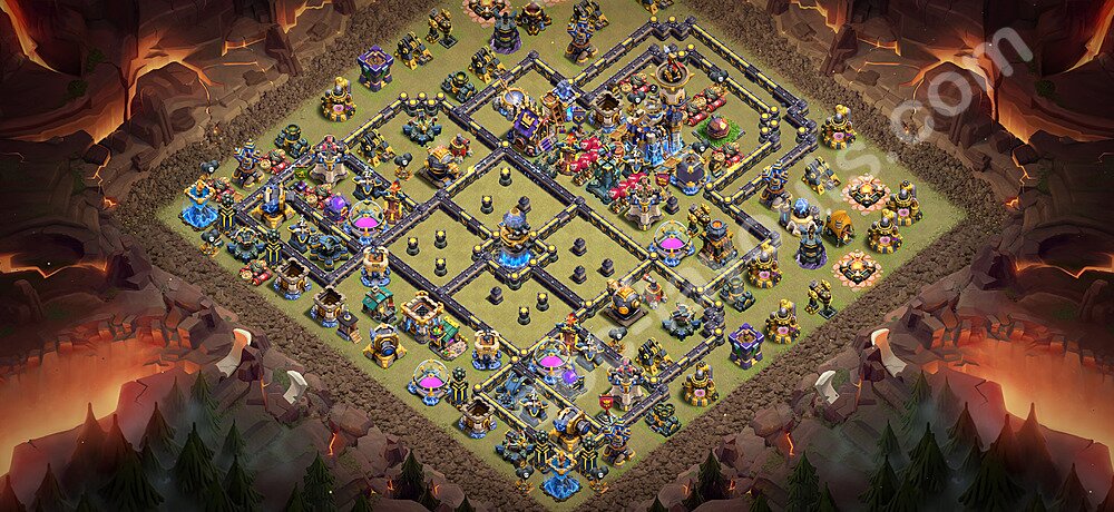 Die Anti 2 Sterne Clan War Base RH18 + Link, Legend League 2026 - COC Rathaus Level 18 Kriegsbase (CK / CW) - #102