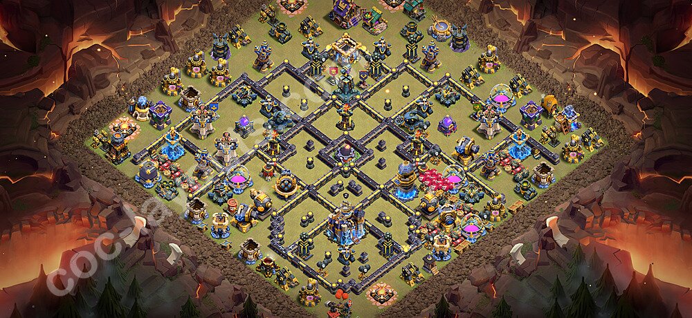 TH18 Anti 3 Stars CWL War Base Plan with Link, Copy Town Hall 18 Design 2026, #113
