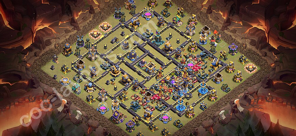 TH18 Anti 3 Stars CWL War Base Plan with Link, Anti Air / Electro Dragon, Copy Town Hall 18 Design 2026, #114
