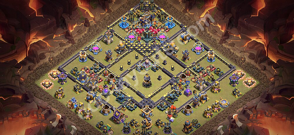 TH18 War Base Plan with Link, Anti Everything, Copy Town Hall 18 CWL Design 2026, #115