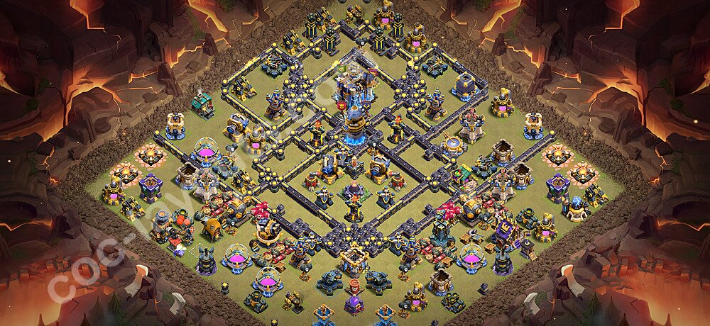 TH18 Anti 3 Stars CWL War Base Plan with Link, Copy Town Hall 18 Design 2026, #116