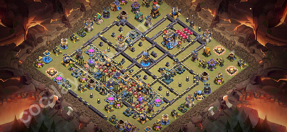 TH18 War Base Plan with Link, Copy Town Hall 18 CWL Design 2026, #117