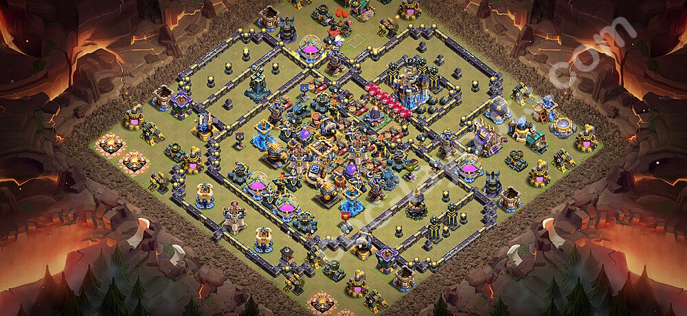 TH18 Anti 3 Stars CWL War Base Plan with Link, Copy Town Hall 18 Design 2026, #118