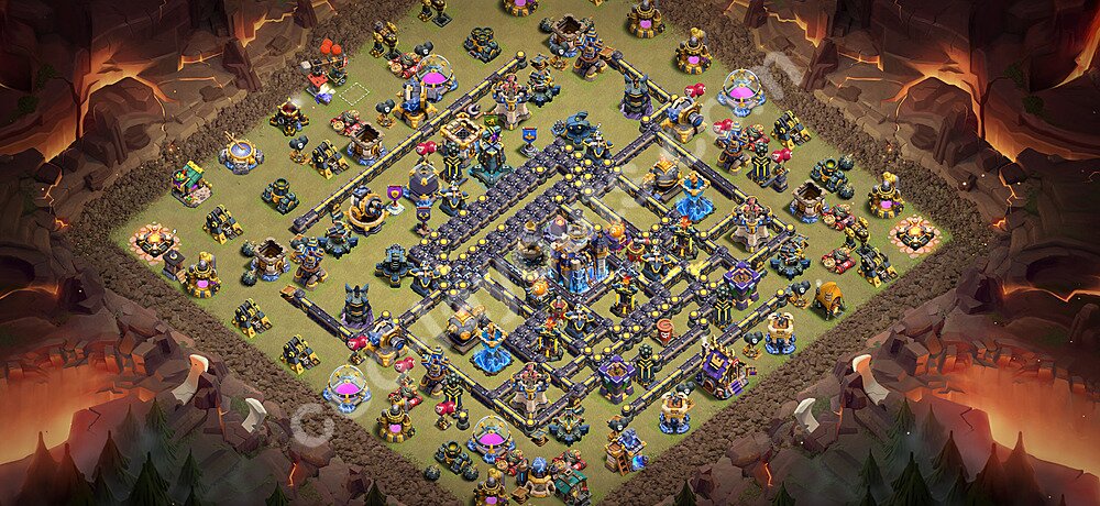 Непобедимая База ТХ 18 2026 Анти 2 Звезды для Лиги Войны Кланов (КВ / ЛВК) Скопировать, #119