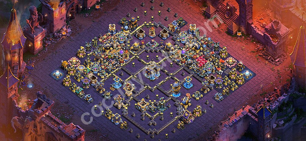 Municipio livello 18 Base di Guerra + Link - Miglior Disposizione Villaggio COC 2026 TH18 - #123