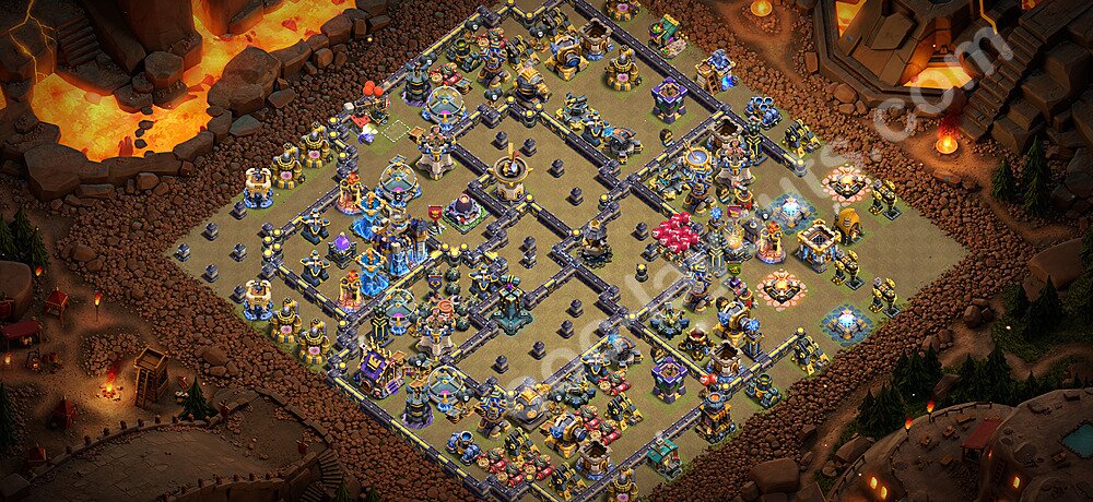 TH18 Anti 3 Stars CWL War Base Plan with Link, Copy Town Hall 18 Design 2026, #125