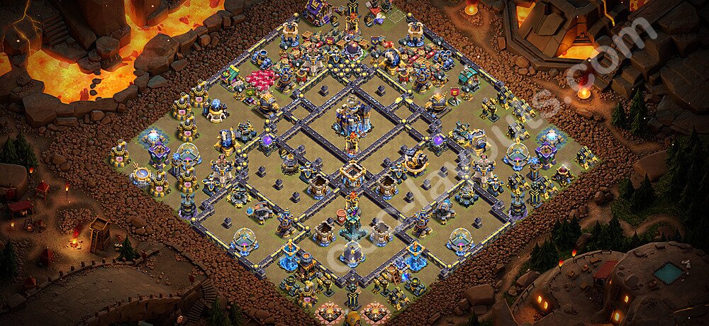 TH18 War Base Plan with Link, Copy Town Hall 18 CWL Design 2026, #126