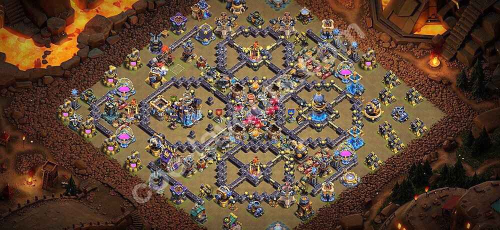 TH18 Anti 3 Stars CWL War Base Plan with Link, Anti Everything, Copy Town Hall 18 Design 2026, #128