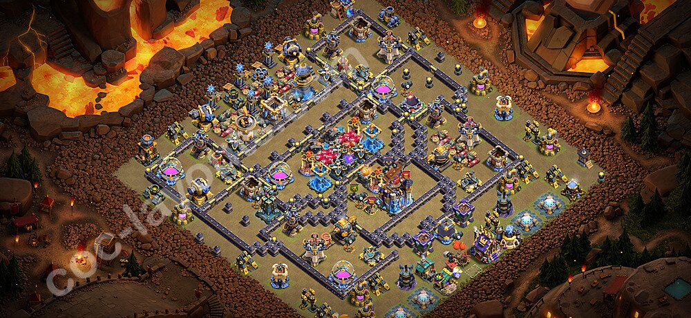 TH18 Anti 3 Stars CWL War Base Plan with Link, Copy Town Hall 18 Design 2026, #129