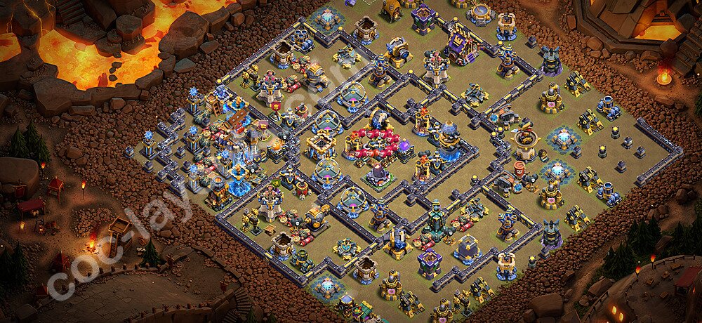 TH18 War Base Plan with Link, Anti Everything, Copy Town Hall 18 CWL Design 2026, #133