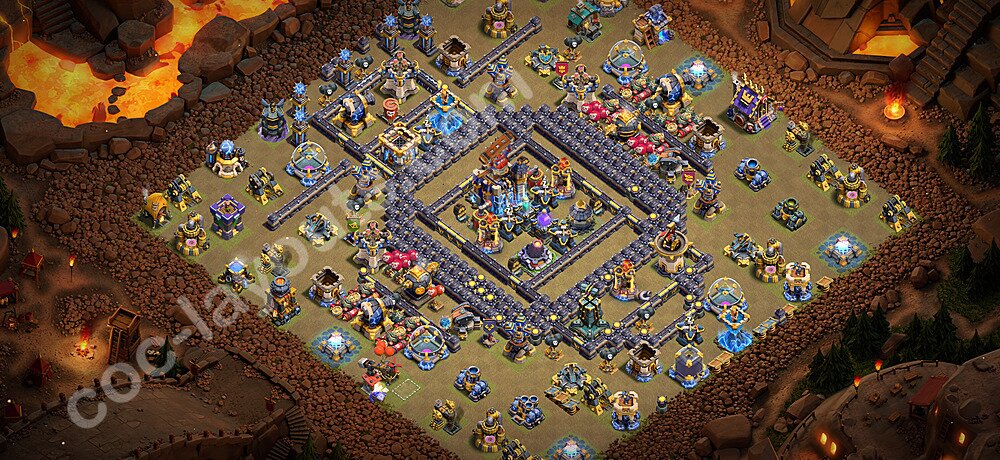 TH18 War Base Plan with Link, Copy Town Hall 18 CWL Design 2026, #134