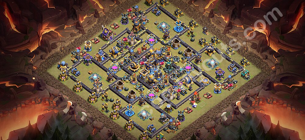 TH18 Anti 2 Stars CWL War Base Plan with Link, Hybrid, Copy Town Hall 18 Design 2026, #138
