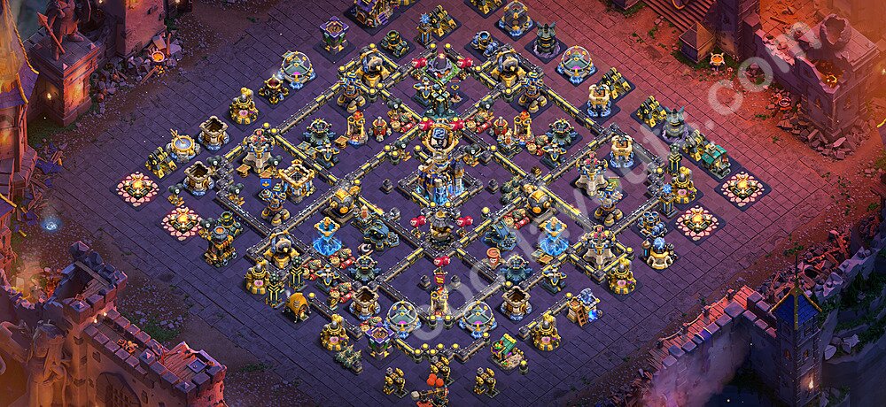 TH18 Anti 2 Stars CWL War Base Plan with Link, Anti Everything, Copy Town Hall 18 Design 2026, #14