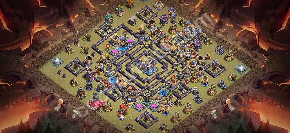 Die Anti 3 Sterne Clan War Base RH18 + Link 2026 - COC Rathaus Level 18 Kriegsbase (CK / CW) - #143