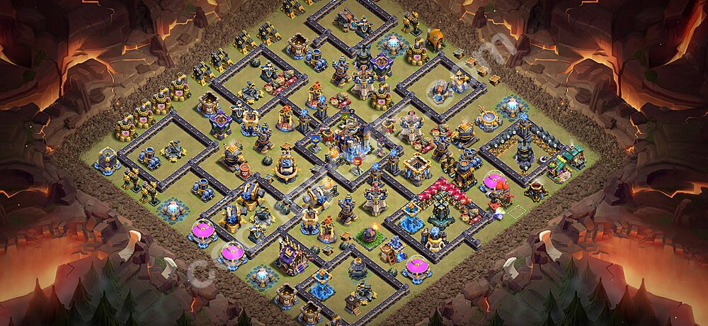 Die Maximal Clan War Base RH18 + Link, Anti 2 Sterne 2026 - COC Rathaus Level 18 Kriegsbase (CK / CW) - #145