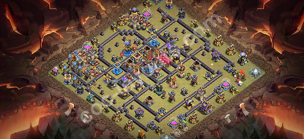 TH18 War Base Plan with Link, Copy Town Hall 18 CWL Design 2026, #151