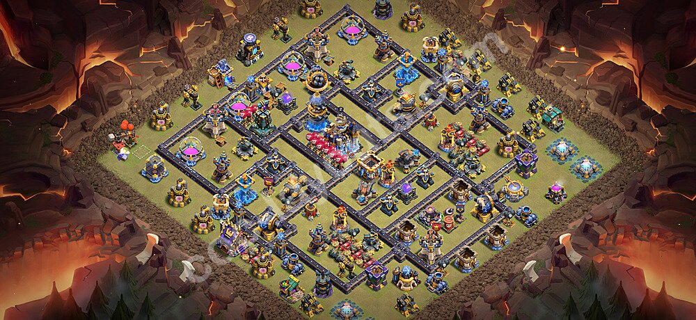 Die Anti 3 Sterne Clan War Base RH18 + Link 2026 - COC Rathaus Level 18 Kriegsbase (CK / CW) - #152