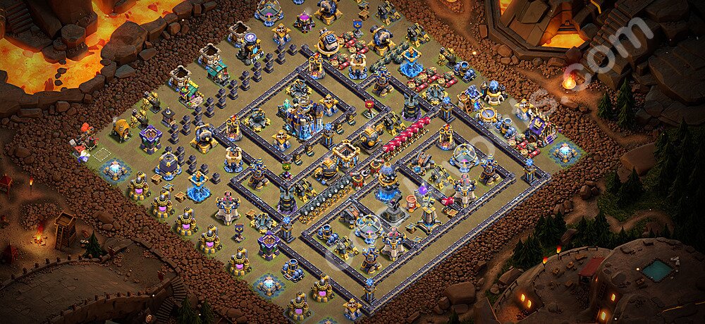 TH18 Anti 3 Stars CWL War Base Plan with Link, Anti Air / Electro Dragon, Copy Town Hall 18 Design 2026, #158