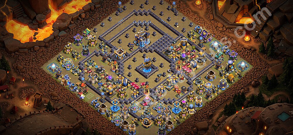 Die Anti 3 Sterne Clan War Base RH18 + Link, Anti Alles 2026 - COC Rathaus Level 18 Kriegsbase (CK / CW) - #161