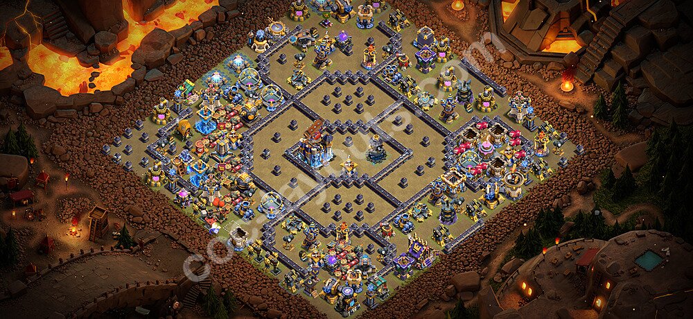 TH18 War Base Plan with Link, Copy Town Hall 18 CWL Design 2026, #163